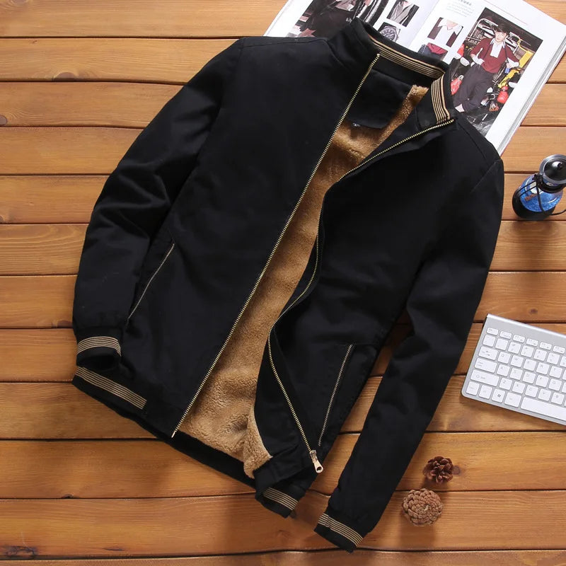 Men Slim Winter Jackets And Coats New Male Fleeces Warm Coats Fit Down Jackets Good Quality Men Cotton Spring Jackets Size 6XL