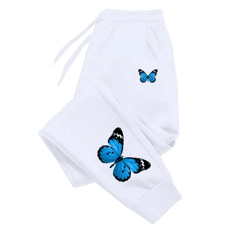 Gothic Butterfly Print Unisex Casual Sweatpants