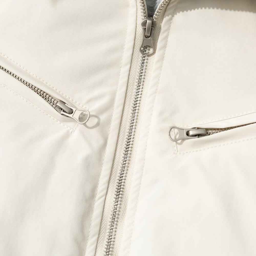 Men's Winter Padded Bomber Jacket with Two-Way Zipper and Faux Fur Collar