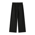 Men's Cleanfit Casual Straight Leg Pants Loose Drawstring Waist Solid Color Trousers
